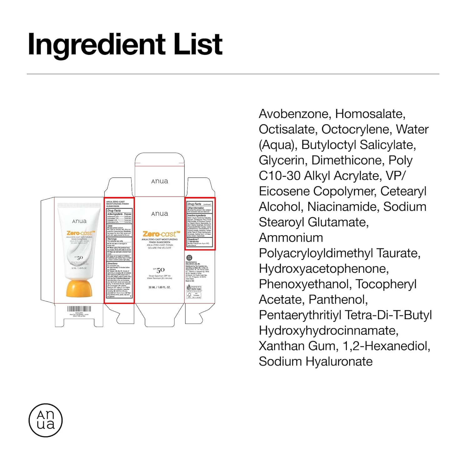 Anua After sun care trio set, Heartleaf Cleansing Foam+ Zero-Cast Moisturizing Finish Sunscreen, Heartleaf Pore Control Cleansing Oil, Face wash, Oil Cleanser, Facial sunscreen, Korean skincare set