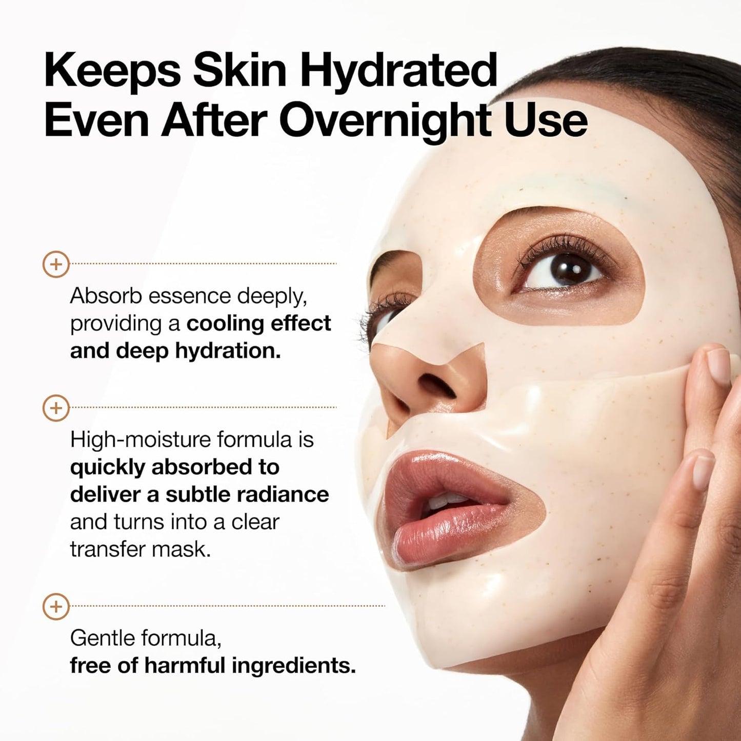 ANUA Rice 70 Glow Collagen Mask, Overnight Face Mask for Glass Skin, Ceramide, Collagen Facial Mask, Skin Moisture Barrier, Tightening Care, Natural Color, Korean Skin Care (38g, 4ea)